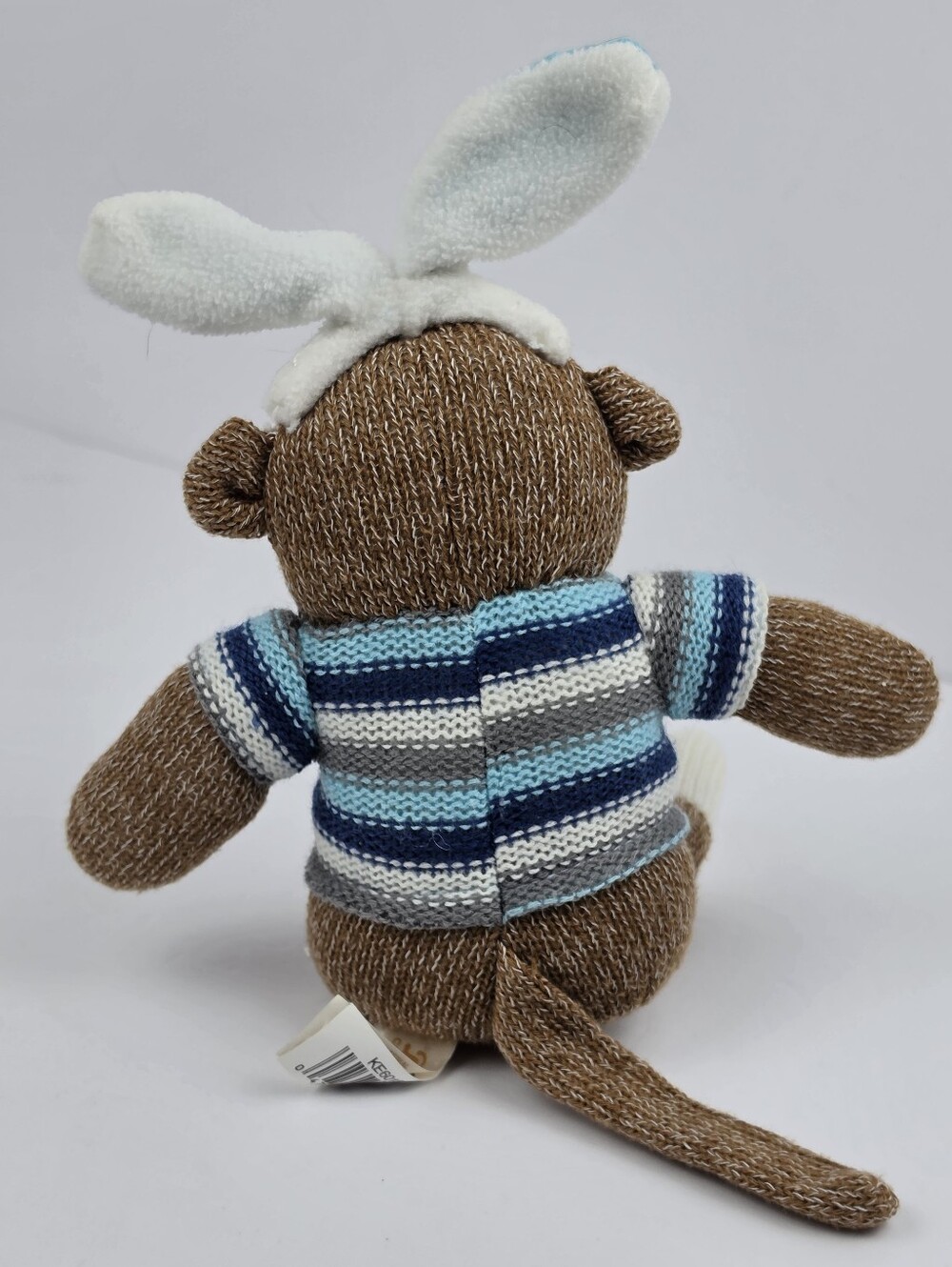 Dan Dee Collector’s Choice Sock Monkey Plush Blue Striped Sweater Stuffed Animal - Picture 3 of 9